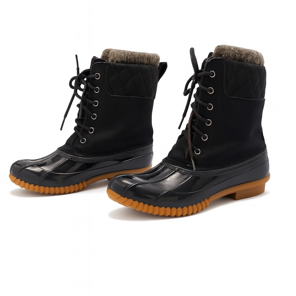 JustFab Black Winter & Rain Duck Boots size 9